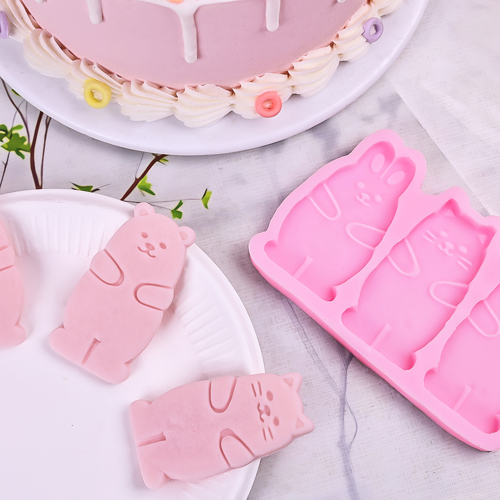1pc Cartoon Triple Link Rabbit - Baking Kitchen Diy avaliação e preço