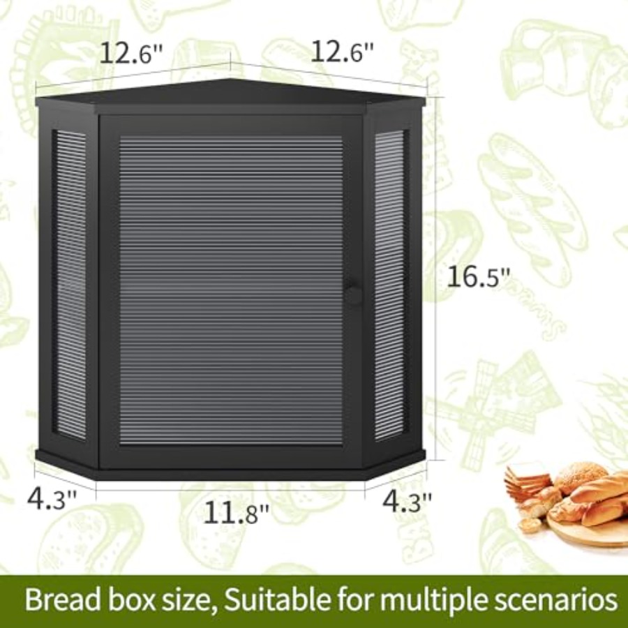 Corner Bread Box for Kitchen C - Kitchen Baking Corner avaliação e preço