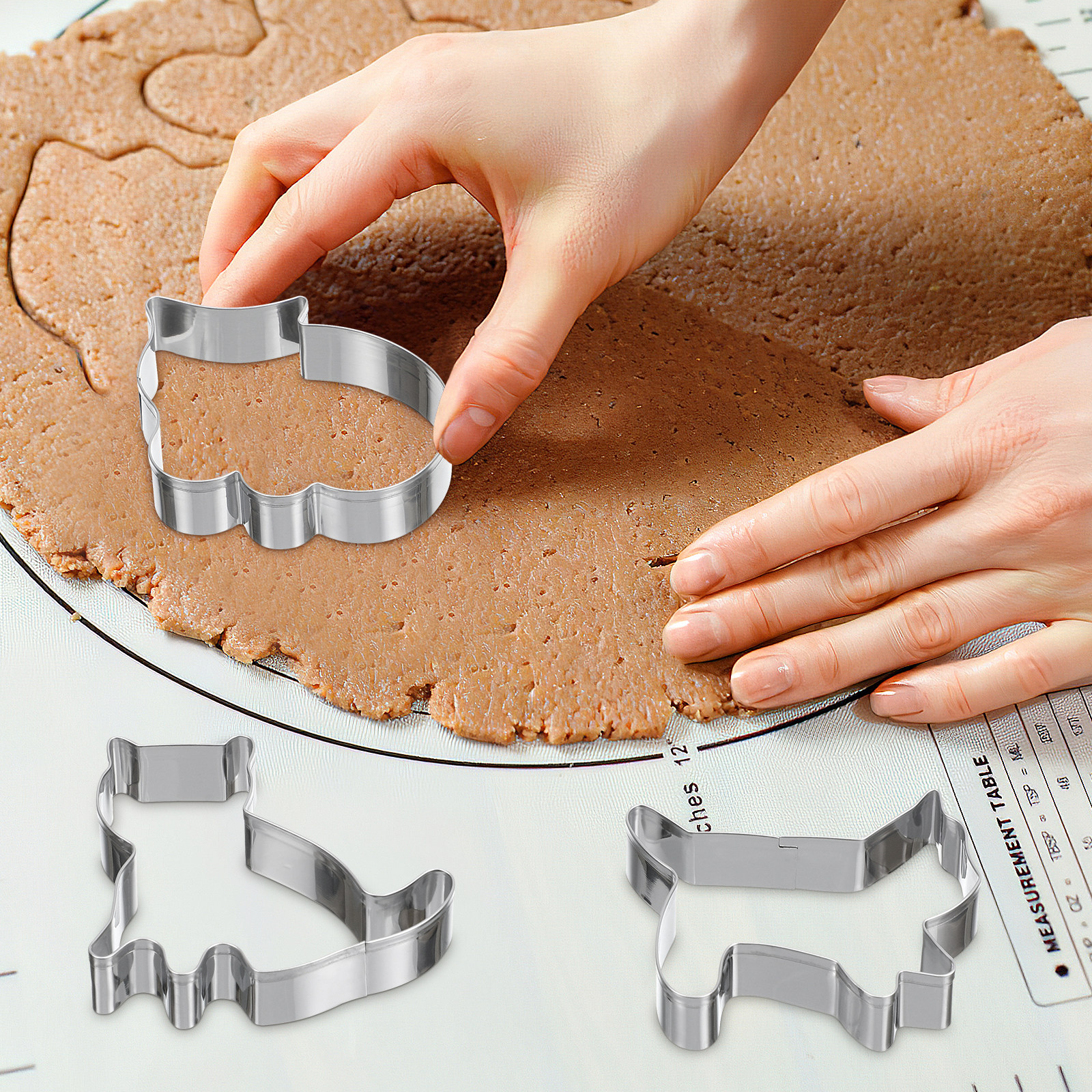 5Pcs Baking Cookie Cutters Cat - Baking Kitchen Diy avaliação e preço