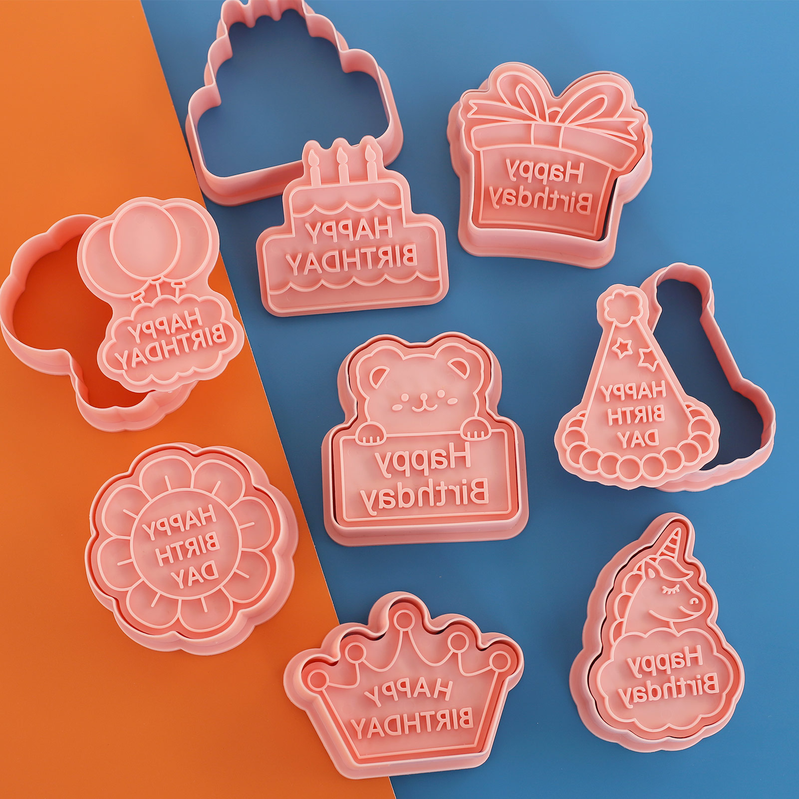 8pcs Happy Birthday Cookie Cut - Baking Kitchen Diy avaliação e preço