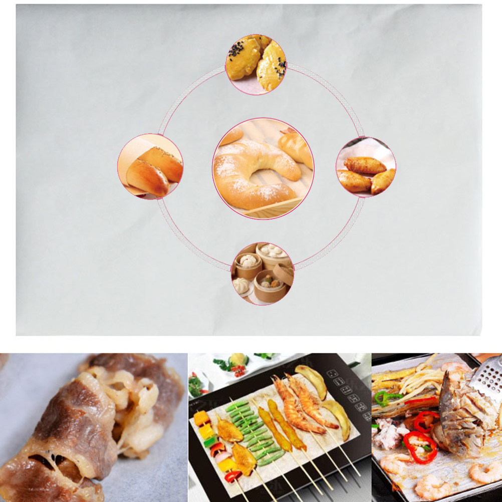 100Pcs Bbq Paper Non-Stick Bak - Kitchen Grade Baking Sheet avaliação e preço