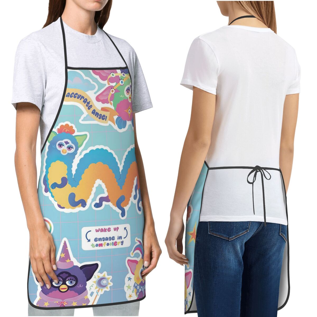 Nightmare Furby Cartoon Aprons - Kitchen Nightmares Baking avaliação e preço