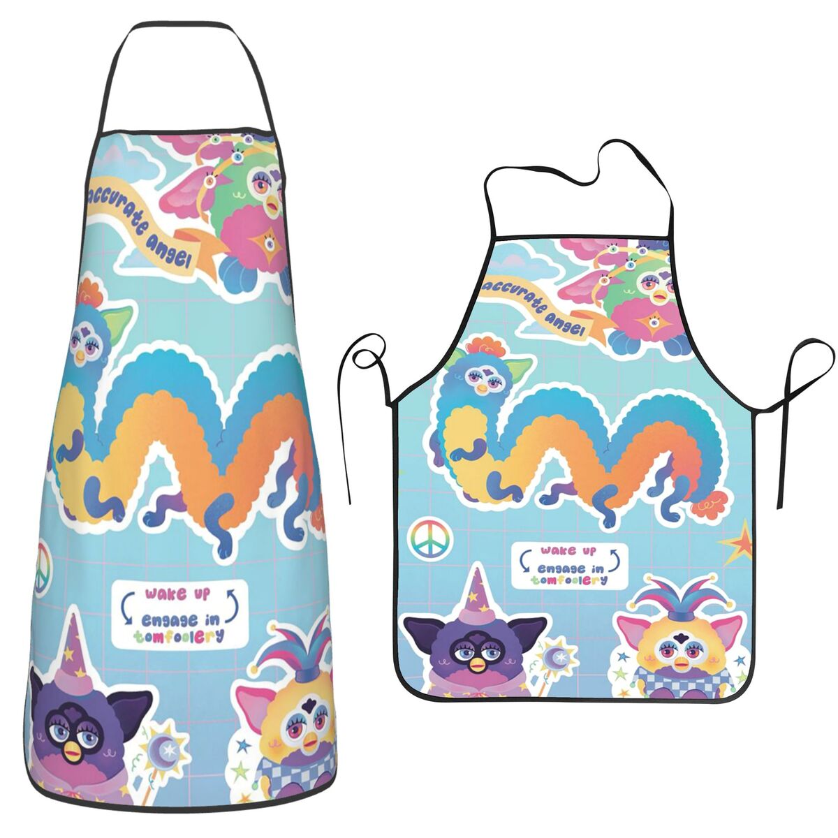 Nightmare Furby Cartoon Aprons - Kitchen Nightmares Baking avaliação e preço