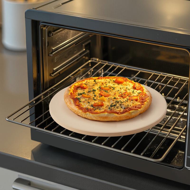 Pizza Stone, 16 in Round Pizza - Kitchen Baking Rack avaliação e preço