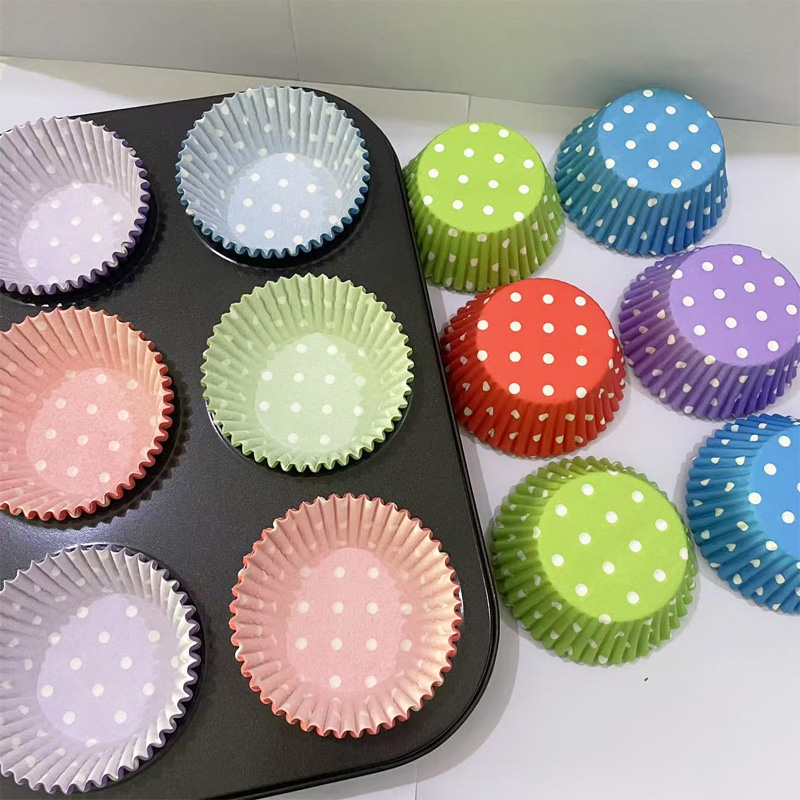 100Pcs/200Pcs Polka Dot Cake P - Kitchen Paper For Baking avaliação e preço