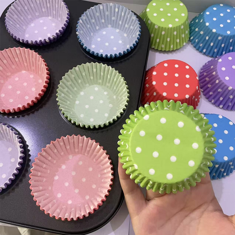 100Pcs/200Pcs Polka Dot Cake P - Kitchen Paper For Baking avaliação e preço