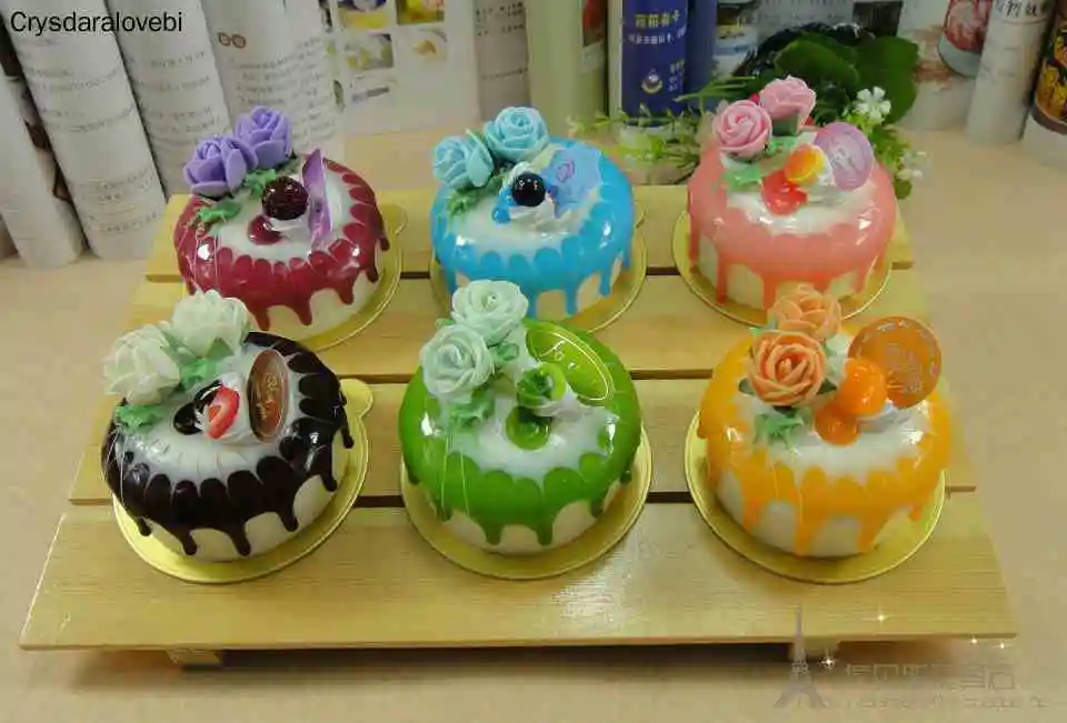 6pcs/set Simulation Rose Cake  - Kitchen Set Bakery avaliação e preço