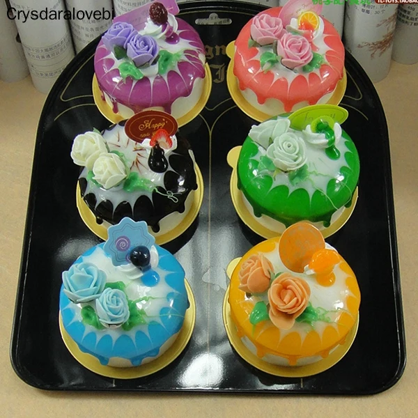 6pcs/set Simulation Rose Cake  - Kitchen Set Bakery avaliação e preço