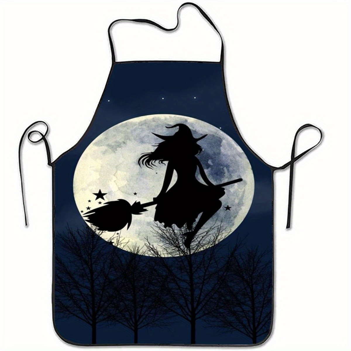 1pc Witch Riding Broom Print S - Kitchen Witch Baking avaliação e preço