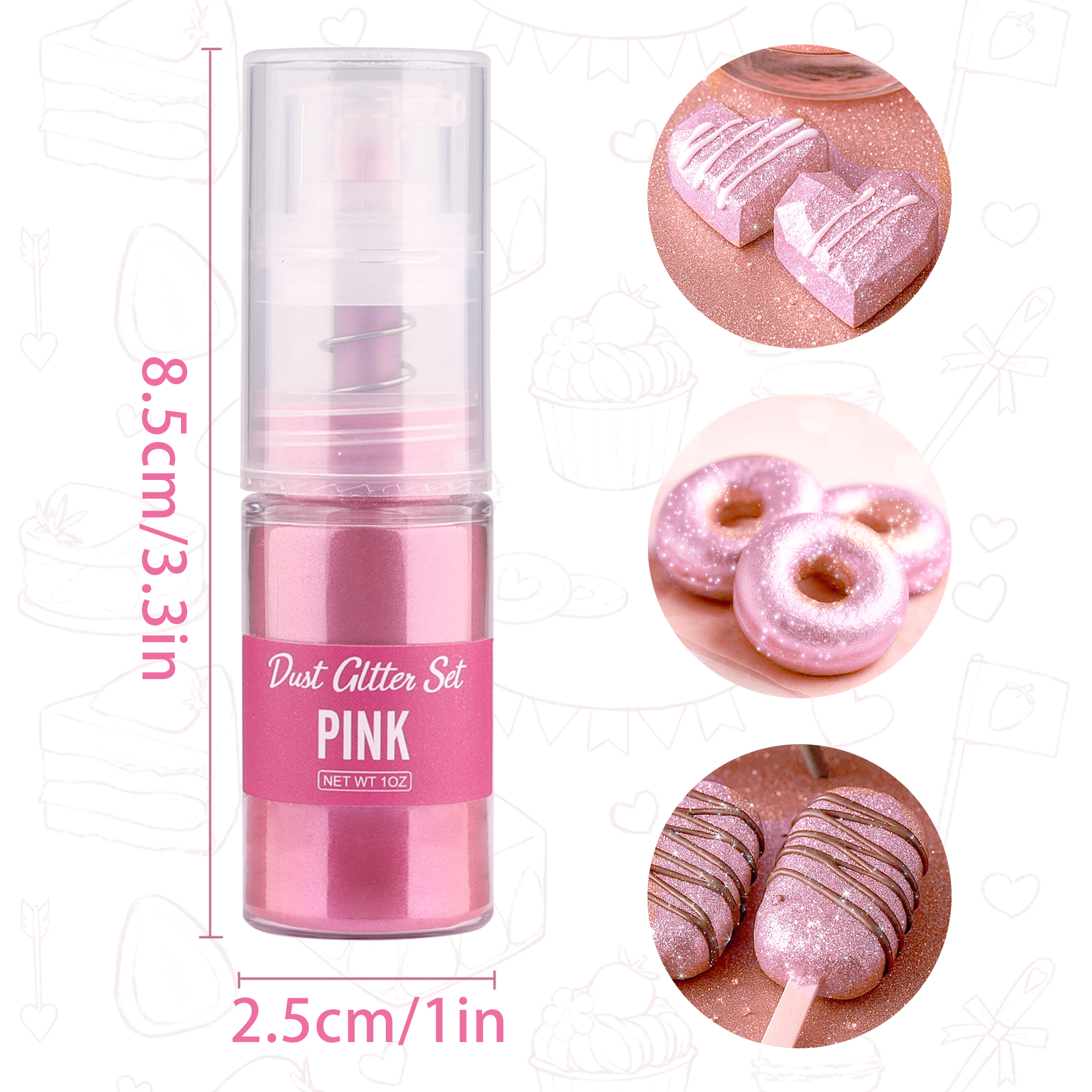 Glitter cake decoration golden - Kitchen Baking Tools avaliação e preço