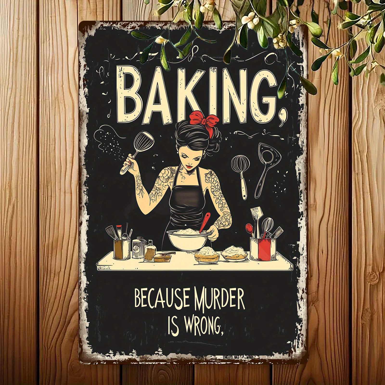 1pc Vintage Metal Sign Wall Ar - Kitchen Baking Corner avaliação e preço