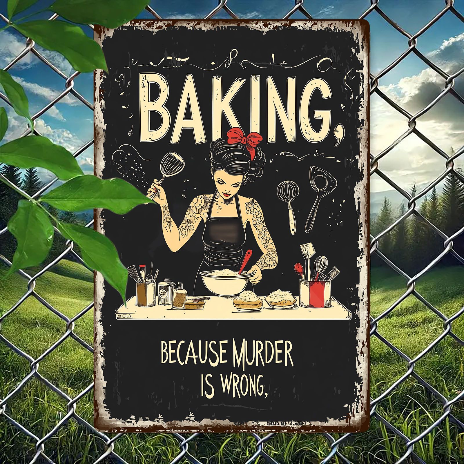 1pc Vintage Metal Sign Wall Ar - Kitchen Baking Corner avaliação e preço